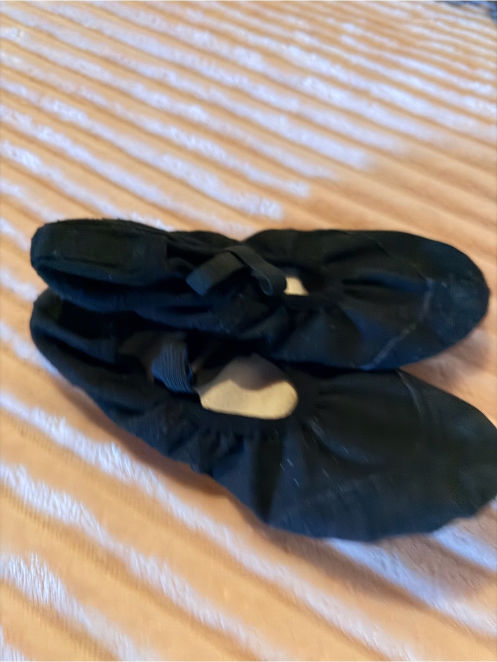 Kids Black Foldable Ballet Flats - Comfortable Slip-On Flats